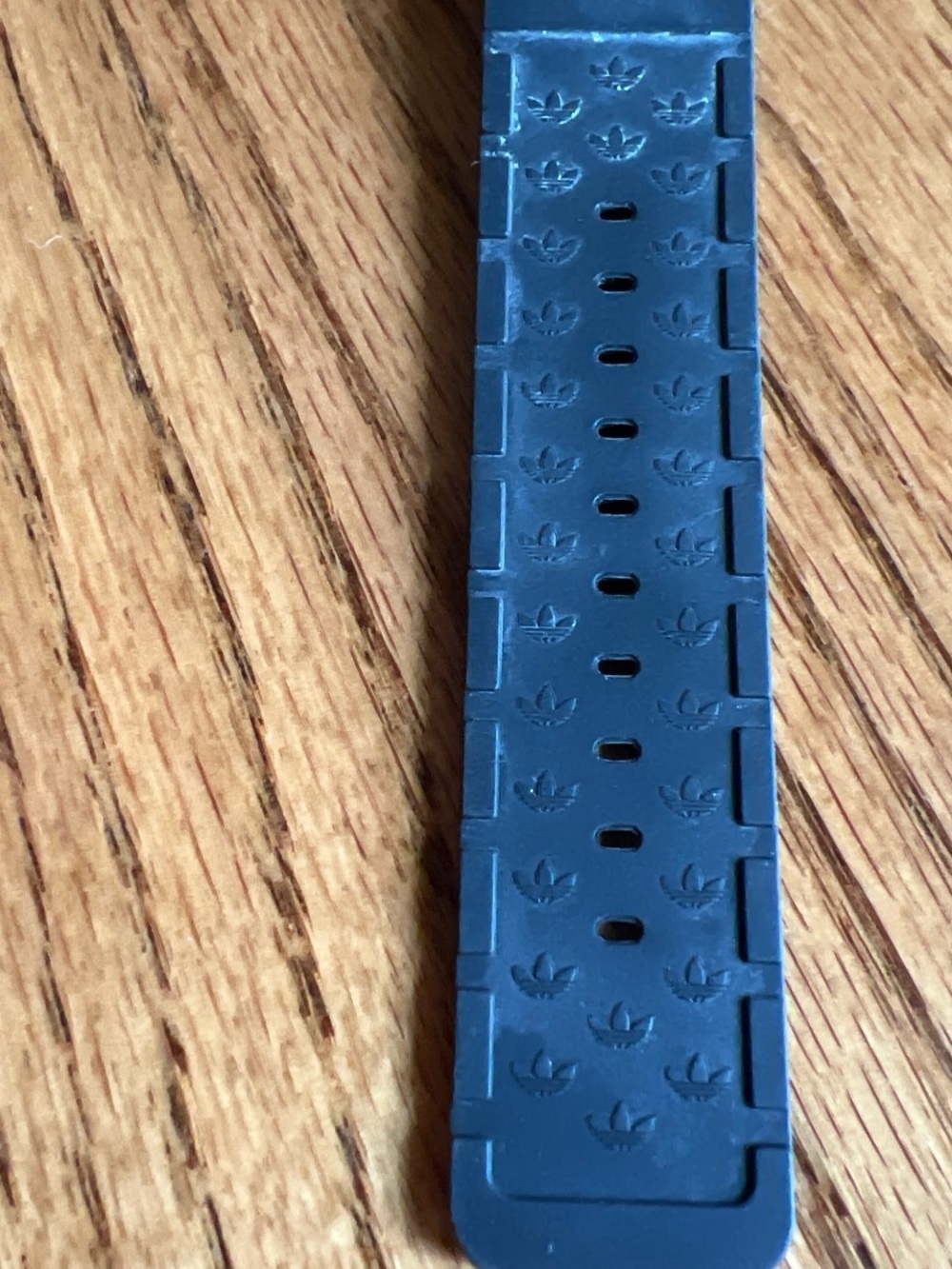 adidas Black Silicone Trefoil Dial Men's Watch Tested and new battery installed - Picture 5 of 6
